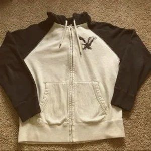 Navy&Ivory American Eagle Outfitter Vintage Classic Fit Hooded Zip Up Sweatshirt